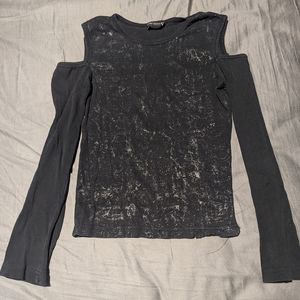 Vintage Mall Goth Hot Topic Cold Shoulder Top